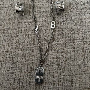 Sterling Silver Necklace and Earrings Set